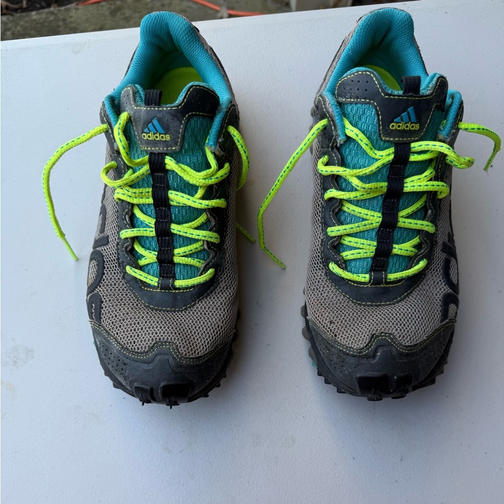 Adidas Kids Sneakers - Gray and Neon Green